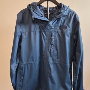 The North Face Men's Hooded Raincoat in Blue